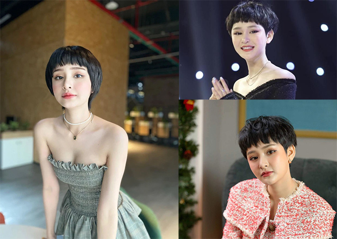 Hien Ho's short hairstyle is cute and very personal - 9