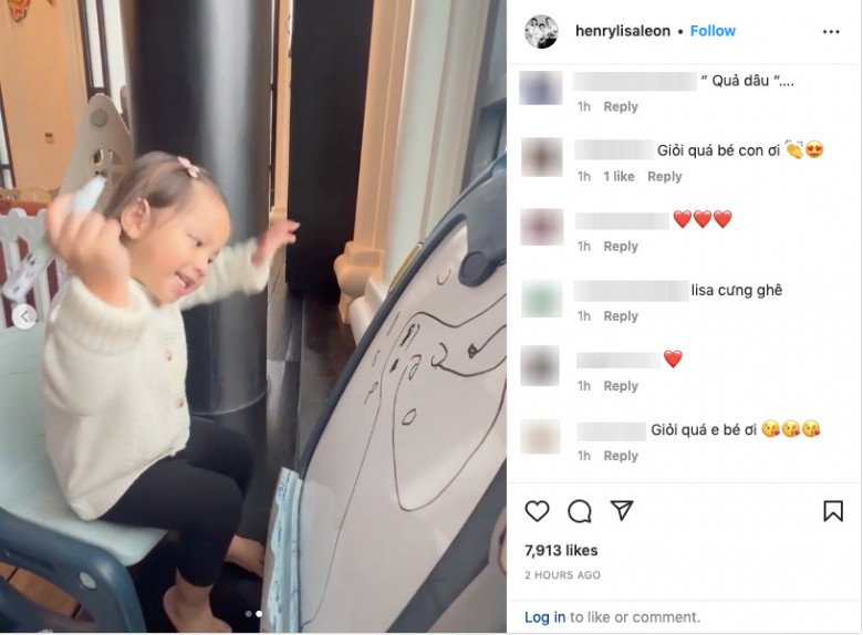 Rất nhiều bình luận khen ngợi ái nữ nhà Hà Hồ vì còn nhỏ đã chăm chỉ vẽ tranh, tinh thần tập trung rất đáng khen. 