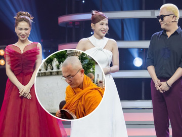 Nam MC cạo đầu đi tu nay xuất hiện với mái tóc "lạ", Hòa Minzy nói lời không ngờ