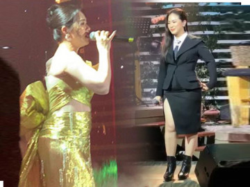 Không nhận ra cô gái Trung Hoa Lương Bích Hữu với phong cách bó giò trên sân khấu