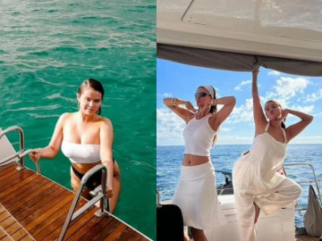 Đi nghỉ với vợ chồng con trai Beckham, công chúa Disney vô tư diện bikini, nhìn gò bồng đảo mới sốc