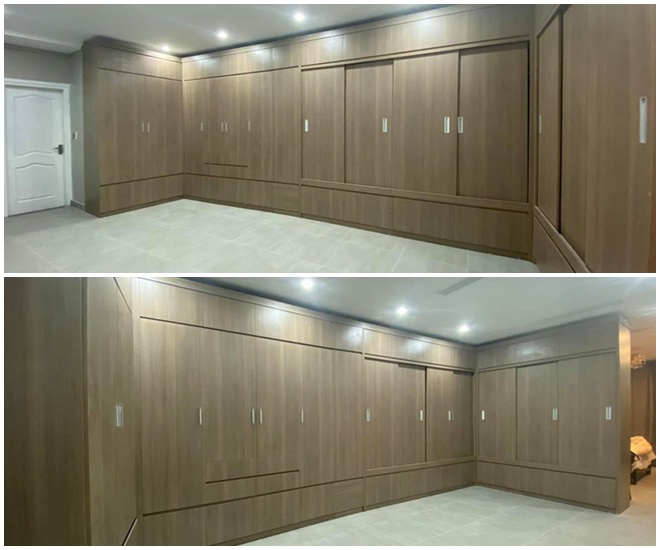 Hình ảnh thuở chưa hoàn thiện trong một góc phòng thay đồ của MC nhà đài. Tuy đơn giản nhưng vô cùng rộng rãi.