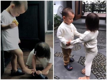 Sao Việt 24h: Lisa nhà Hồ Ngọc Hà nói như máy khâu, bà cụ non sẵn sàng cúi mình mang dép cho em trai Leon