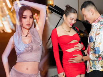 Phương Trinh Jolie bầu bí vẫn diện áo tắm nhỏ xíu, mẹ ỏng 4 tháng gợi cảm nhất Vbiz là đây!