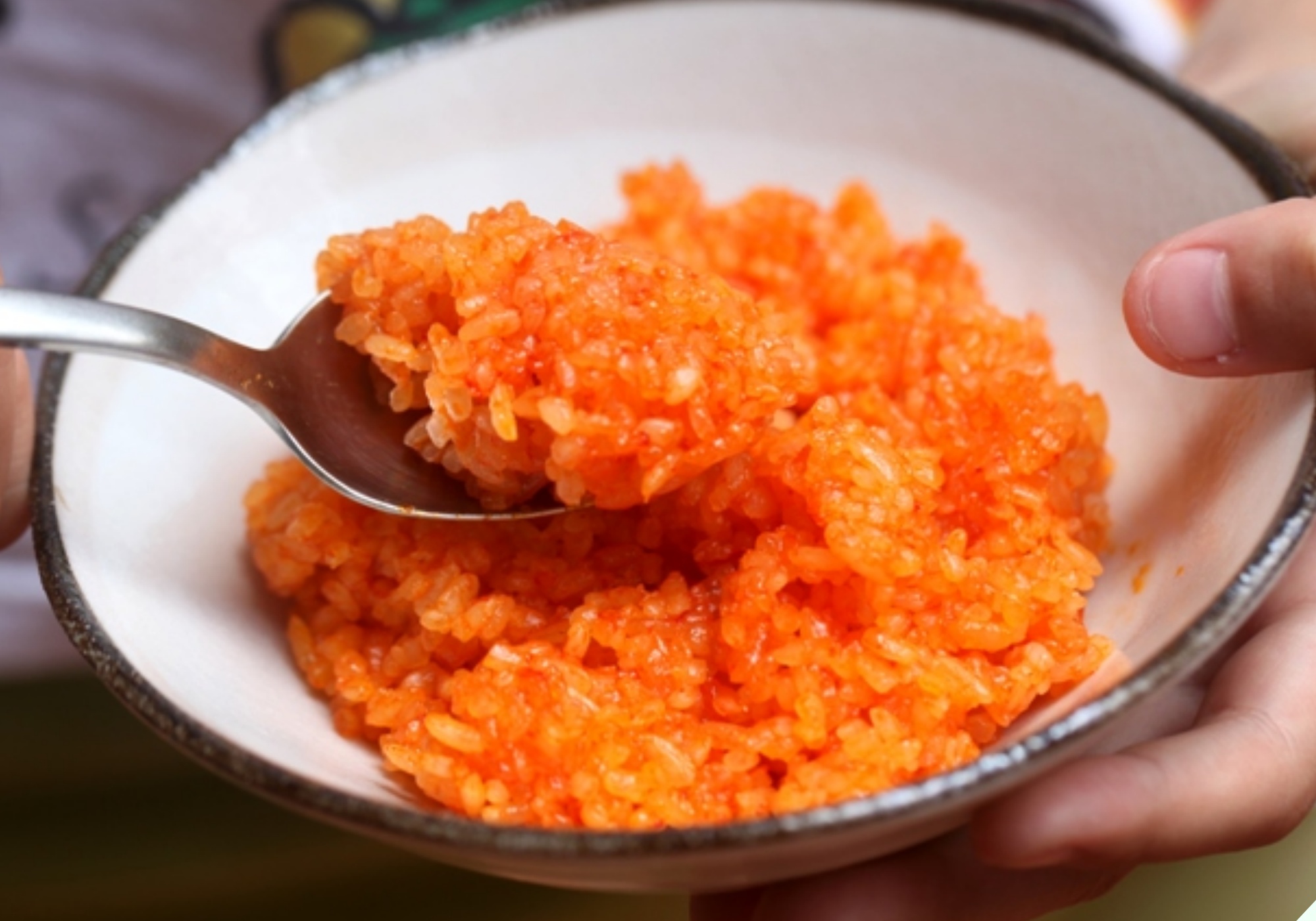 A plate of red sticky rice