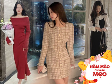 Những mẫu váy liền đẹp nên sắm, nàng mặc dạo phố hay đi chơi Tết khó ai chê điểm nào