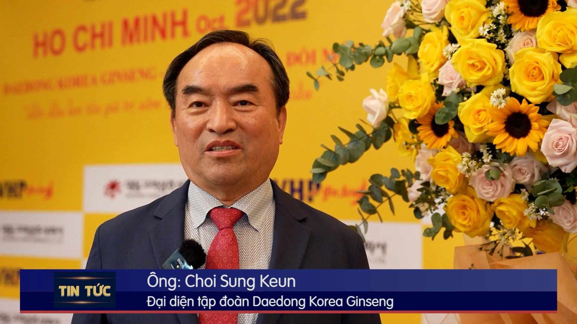 Ông Choi Sung Geun – Chủ tịch của Daedong Korea Ginseng chia sẻ tại Hội nghị khách hàng tại Hồ Chí Minh tháng 10/2022.