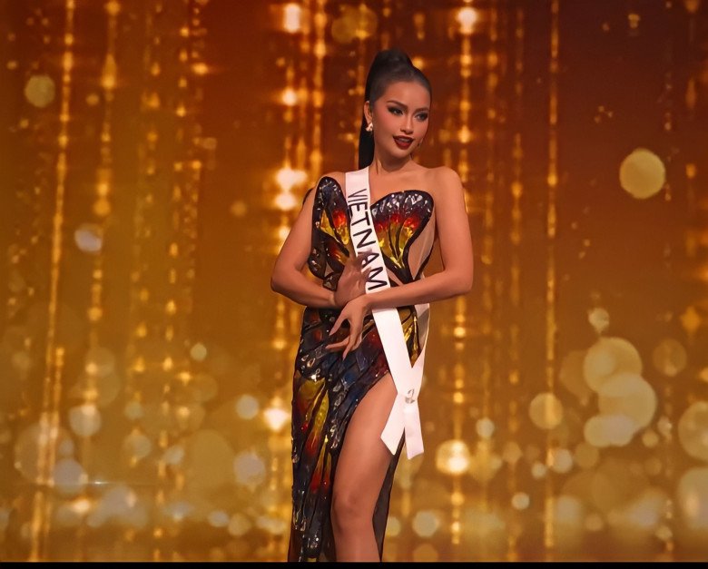 Ngọc Châu múa vũ điệu con bướm xuân, khoe chân dài thẳng tắp trên sân khấu Miss Universe - 8