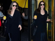 Giải trí - Angelina rời khách sạn lúc tối om, thần thái vẫn đỉnh cao, sốc nhất là bờ môi cong gợi cảm