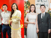 Giải trí - Hoa hậu Đỗ Mỹ Linh lộ bụng tròn xoe bên chồng thiếu gia, trước đó có clip liên tục lấy tay che vòng 2