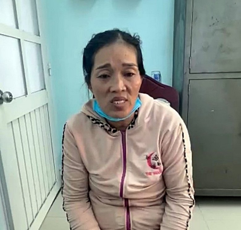 Nguyễn Thị Thanh tại cơ quan công an. Ảnh: CAHTN