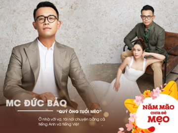 MC VTV Đức Bảo: Ở nhà với vợ, tôi nói chuyện bằng cả tiếng Anh và tiếng Việt