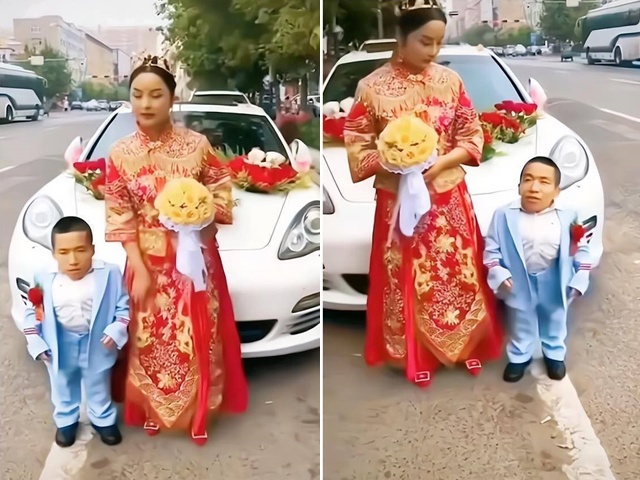 Chú rể thấp bé, đứng cạnh như con của cô dâu, ngỡ ngàng khi biết danh tính chú rể - 1