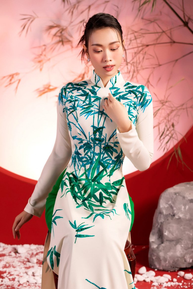 Hoa hậu Việt có tên amp;#34;kêu như chuôngamp;#34; diện áo dài, kêu gọi bảo tồn và phát triển cây tre Việt Nam - 1
