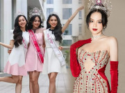 Thời trang - Hoa hậu Thanh Thuỷ và 2 Á Hậu đã "chịu lớn", diện váy xuyên thấu, toát hào quang "chánh cung"