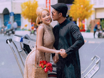 Chán hở bạo, Ngân 98 đến Tết e ấp với áo dài thướt tha, đẹp nồng nàn như thiếu nữ