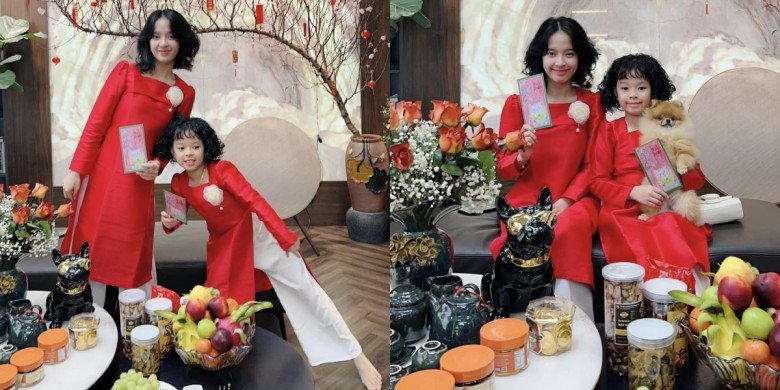 Bé Nhím và bé Kẹo vô cùng háo hức khi nhận lì xì.