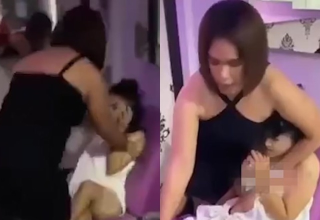 Phát hiện chồng đi amp;#34;bóc bánh trả tiềnamp;#34;, vợ xông vào lột đồ, đánh đập amp;#34;gái bán hoaamp;#34; tả tơi - 1