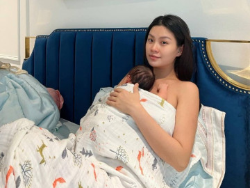 Sinh con thứ 2 ít ngày, Á hậu Diễm Trang than bơ phờ vì bận bịu và đau đớn