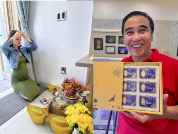 Sao Việt rộn ràng khoe mâm cúng Thần Tài tiền vàng đầy ắp, dân tình xuýt xoa khi ngắm thêm cơ ngơi sang trọng