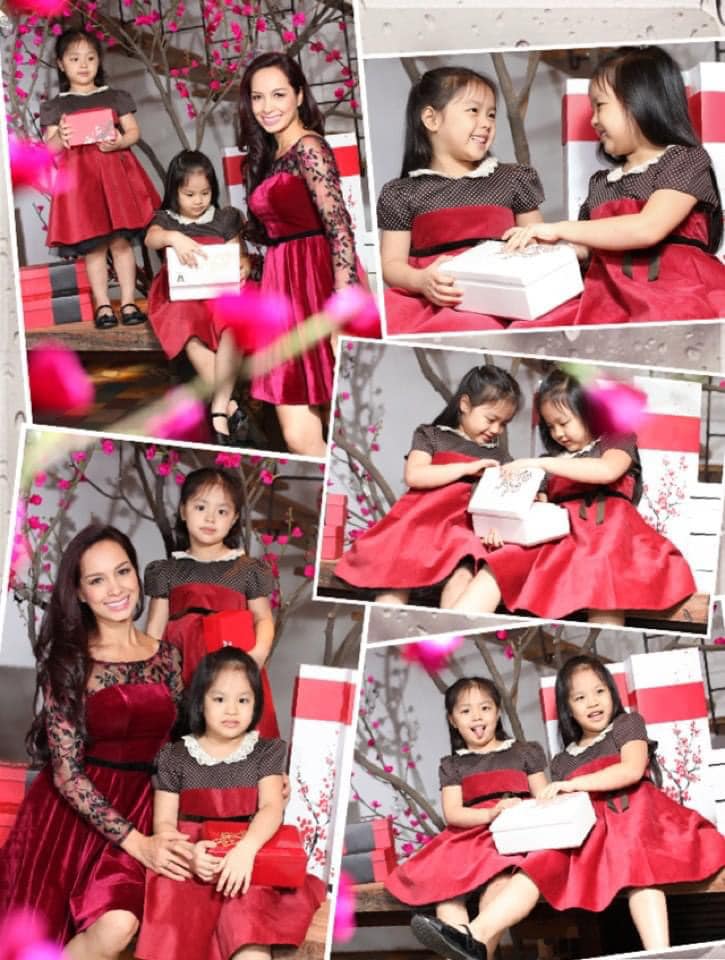 Mới đây, Thúy Hạnh cũng đăng tải hình ảnh đáng yêu của 2 con trong dịp Tết 10 năm trước.