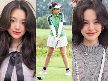Suti Bố ơi mình đi đâu thế đẹp mê mẩn trên sân golf, chị ruột nhỏ con hơn nhưng có tài năng làm người lớn cũng nể