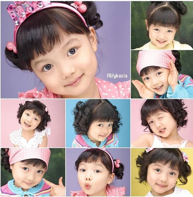Kim Yoo Jung khi còn là bé con, là em gái quốc dân của showbiz Hàn. 
