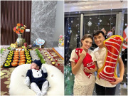 Làm mẹ - Vợ chồng cầu thủ Đình Trọng làm tiệc đầy tháng cho con cầu kì, đồ cúng khác hẳn Bùi Tiến Dũng và vợ hotgirl 2000