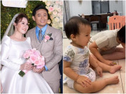 Làm mẹ - Quý Bình hiếm hoi khoe cận mặt con trai với vợ đại gia hơn 7 tuổi, bé có nhiều nét giống bố
