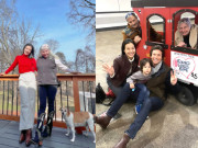 Giải trí - Á hậu Hoàng Oanh vui vẻ đưa con trai đi chơi với bố Tây, mừng rỡ chụp ảnh với mẹ chồng cũ