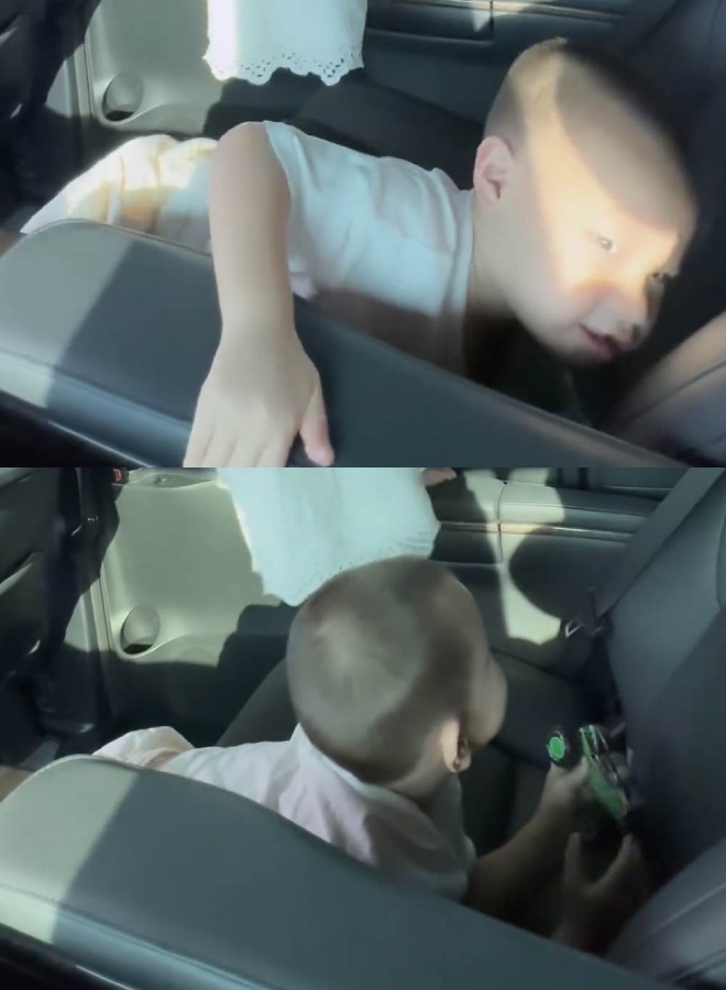 View - Hồ Ngọc Hà bất lực nhìn Lisa càng lớn càng đổi tính, leo trèo như người nhện, Leon lóp ngóp bò bên dưới