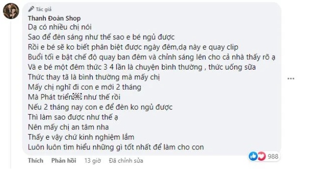 Thanh Đoàn khẳng định bản thân có kinh nghiệm trong việc chăm em bé.