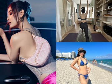 Phương Trinh Jolie bầu 21 tuần vẫn tập các động tác yoga khó, tăng 6,5kg nhưng vóc dáng vô cùng thon gọn