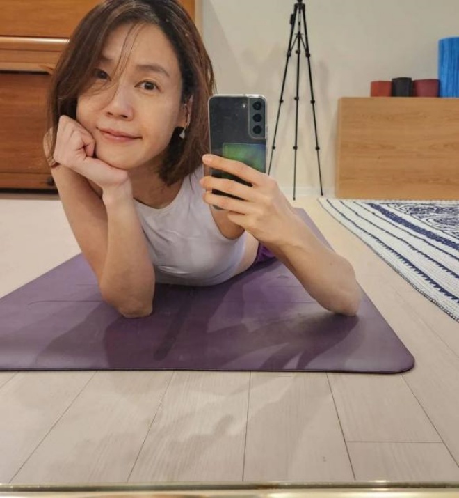 Kim Ji Ho cũng hay khoe ảnh đang tập luyện.