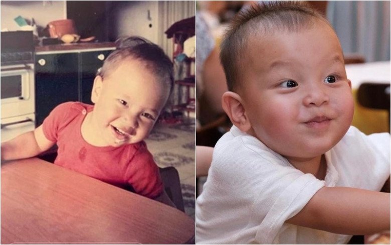 Unexpectedly, Kim Ly's childhood photo looks like amp;#34;copy amp;#34;  Leon, just looking at it, I knew that Ho Ha had suffered amp;#34;surrogacy amp;#34;  - 4