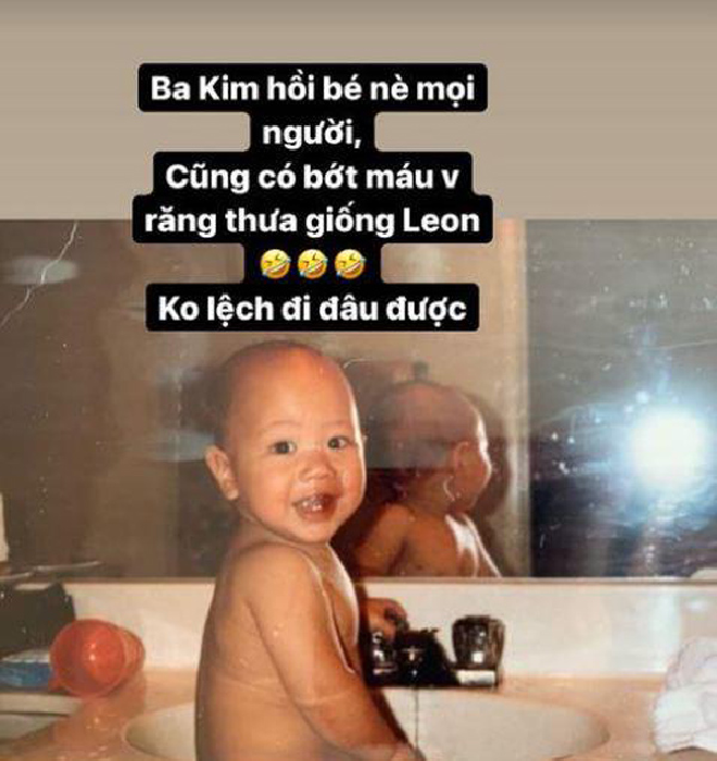 Unexpectedly, Kim Ly's childhood photo looks like amp;#34;copy amp;#34;  Leon, just looking at it, I knew that Ho Ha had suffered amp;#34;surrogacy amp;#34;  - 5