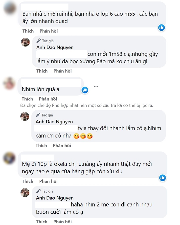 Mẹ nhận xét Nhím gầy lắm, như da bọc xương.