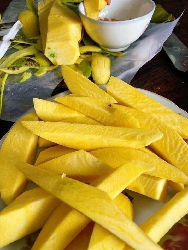 Xoài tứ quý được bán trên các chợ chung cư, chợ mạng và được chị em ưa chuộng