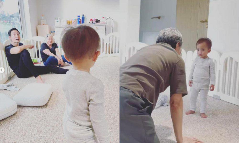 Trong lần đầu gặp gỡ, ông bà nội cũng khá vất vả để tiếp cận với Lisa - Leon.