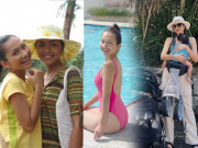 Làm mẹ - Cảnh bỉm sữa 2 mỹ nhân đẹp nhất Hương Phù Sa: Kim Hiền định cư Mỹ, Tăng Thanh Hà ở Việt Nam mất ngủ vì 3 con mọn