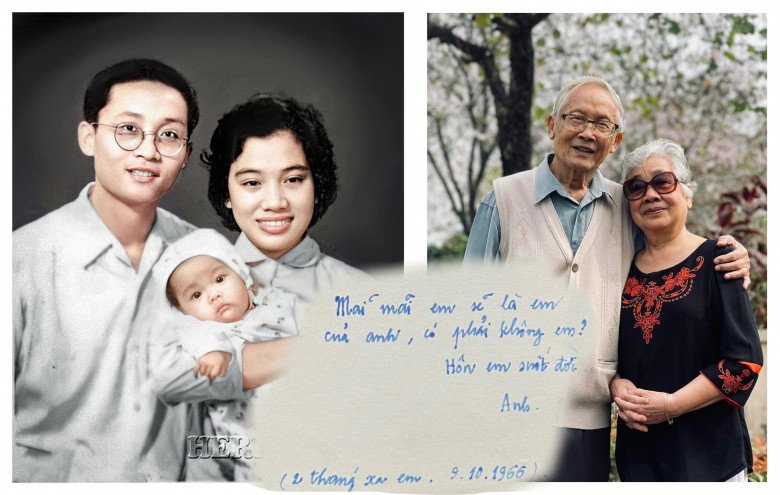 Mỗi khi cách xa, vợ chồng GS Đệ gửi gắm tình cảm cho nhau qua những lá thư tình đong đầy yêu thương.