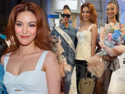 Thời trang - Lan Khuê xách túi hơn nửa tỷ, nổi lấn át bộ đôi Hoa hậu giữa sân bay