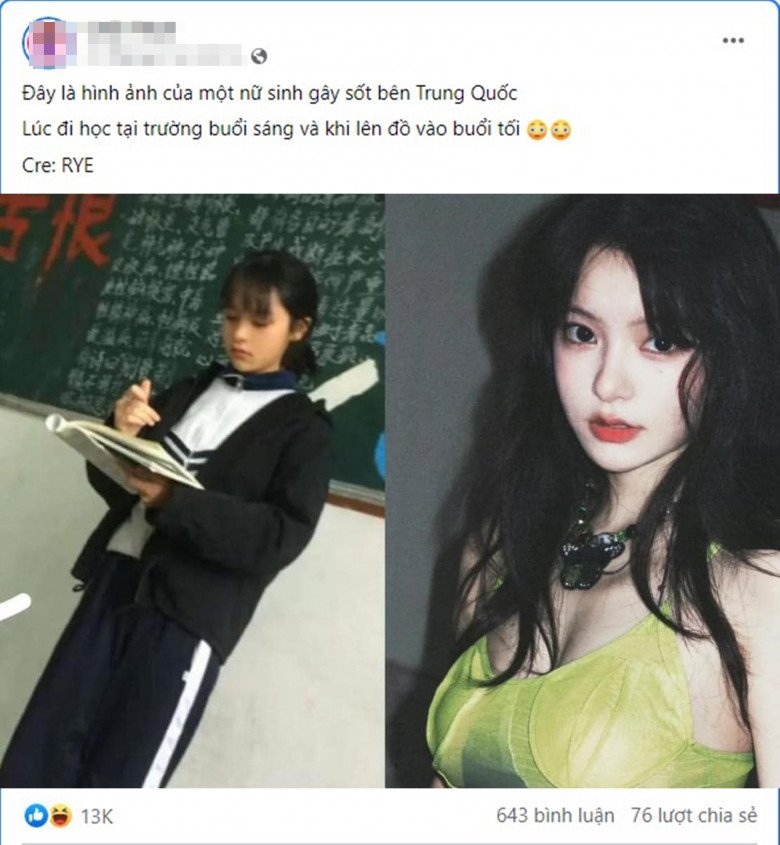 Hình ảnh của một nữ sinh gây sốt ở bên Trung Quốc đang là tâm điểm bàn tán xôn xao những giờ gần đây.