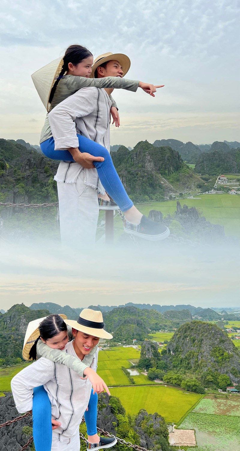 Lý Bình từng chia sẻ trẻ con rất dễ làm thân, chỉ cần mình mở lòng trước thì con sẽ gần mình hơn.