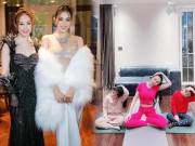 Làm đẹp - Vợ Tuấn Hưng đẹp chẳng thua Hoa hậu nhờ "trồng chuối", 2 nhóc tì cũng theo mẹ tập tành, uốn dẻo điêu luyện