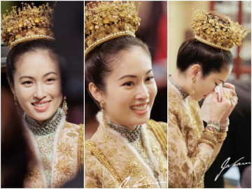 Đám cưới hot nhất hôm nay: Hoa hậu Chuyển giới đội vương miện vàng, vòng vàng nặng trĩu cổ