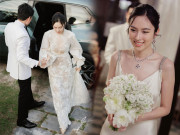 Thời trang - Hoa hậu chuyển giới đẹp nhất Thái Lan diện 3 bộ váy cưới tinh khôi, nhan sắc cô dâu đẹp choáng ngợp