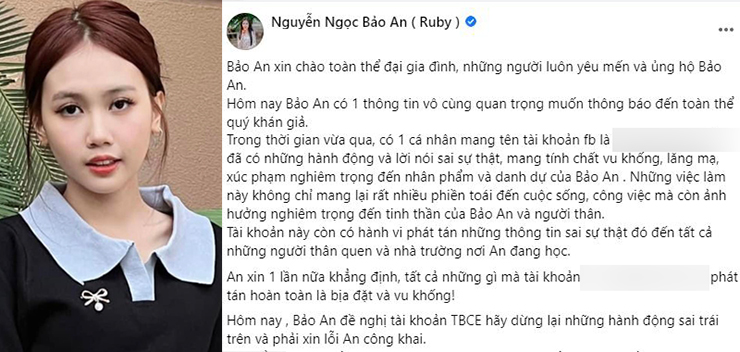 Bé Bảo An “Xúc xắc xúc xẻ” lên tiếng khi liên tục bị kẻ lạ quấy rối, nhắn tin khiếm nhã - 1