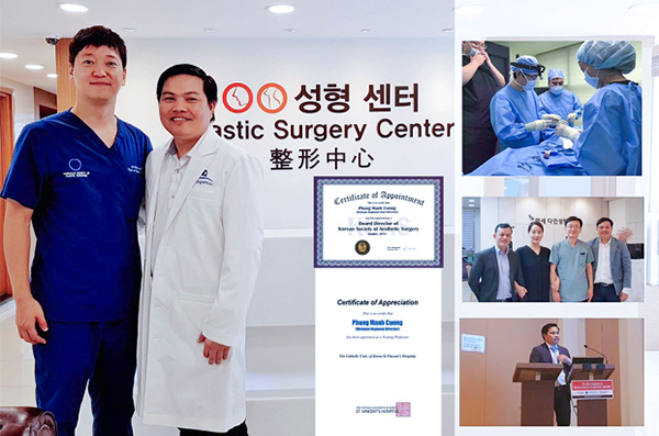 BS Phùng Mạnh Cường thường xuyên đi tu nghiệp tại Hàn Quốc