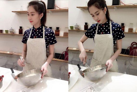 Khoe ảnh đảm đang vào bếp, Phương Oanh bị bố hỏi chuyện ăn mặc, liền than thở amp;#34;nhà hoàn cảnh nên váy hơi ráchamp;#34; - 13